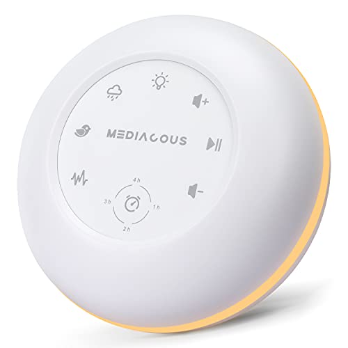 MediAcous White Noise Machine - Máquina de sonido portátil para...
