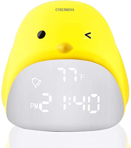 CYBERNOVA Cute Digital Chick Alarm Clock para niñas niños, reloj de...