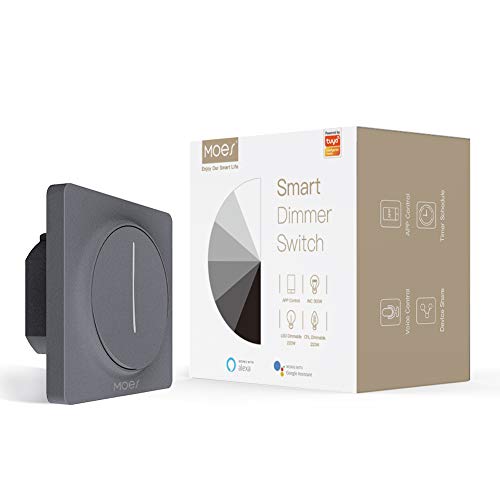 MOES Smart Alexa Wlan Interruptor de atenuación táctil, Smart Home...
