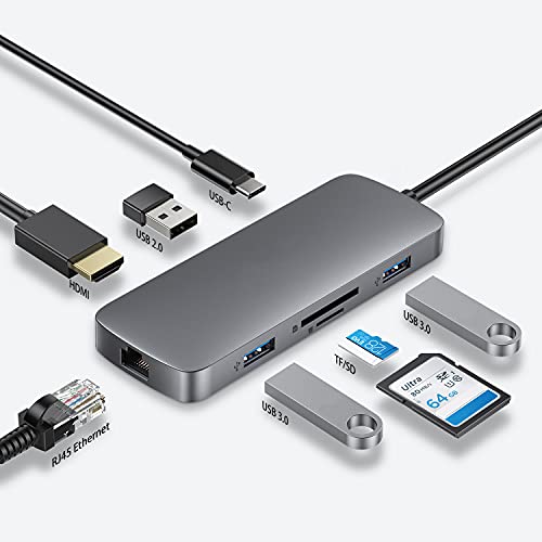 Hub USB C 8 en 1 Premium Adaptador Macbook Pro con carga PD 100W HDMI...
