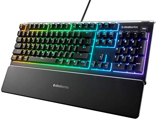 SteelSeries Apex 3 - Teclado RGB para gaming - Iluminación RGB de 10...