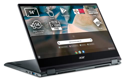 Acer Chromebook Spin 514 - Ordenador Portátil 2 en 1 Convertible y...