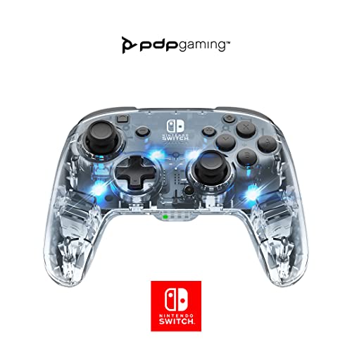 PDP Mando Afterglow Deluxe Wireless Nintendo Switch, Normal, Gris...
