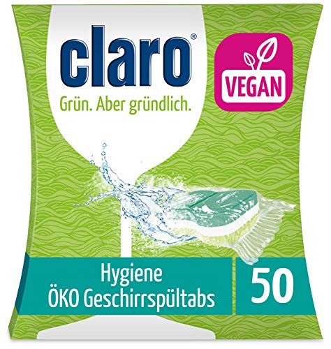 CLARO Hygiene 50 Pastillas Lavavajillas - Ecológicas Sin Fosfatos